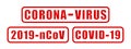 Set corona virus stamp icons sign Ã¢â¬â vector